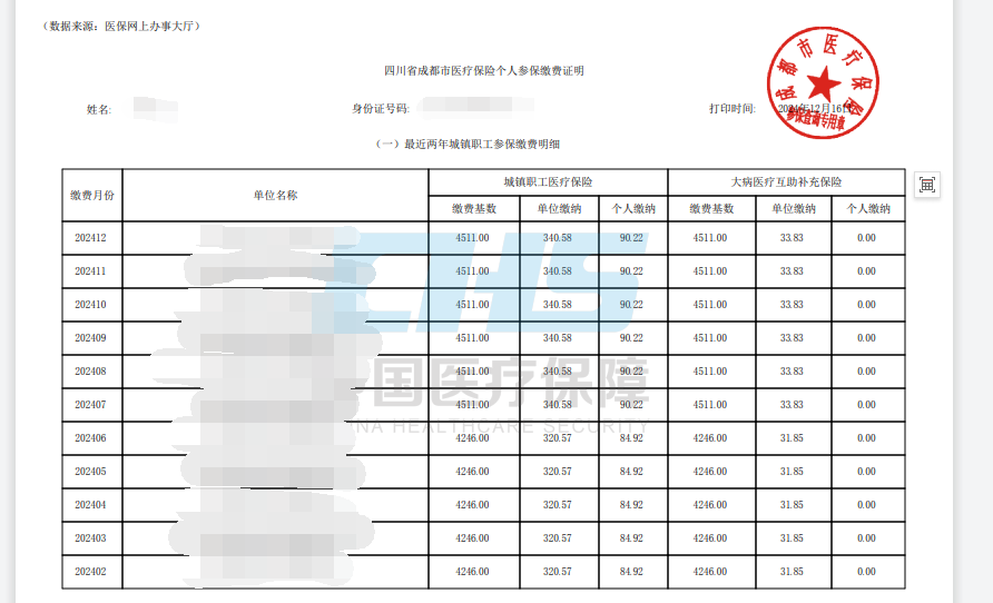 医保证明材料